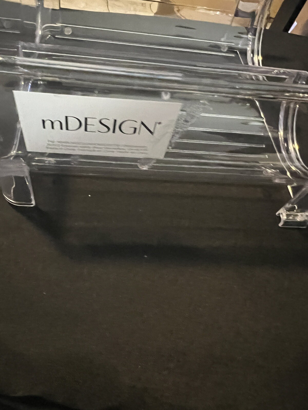 mDesign Wine Rack, Water Bottle Two Bin Storage Organizer Holder, Stackable gallery