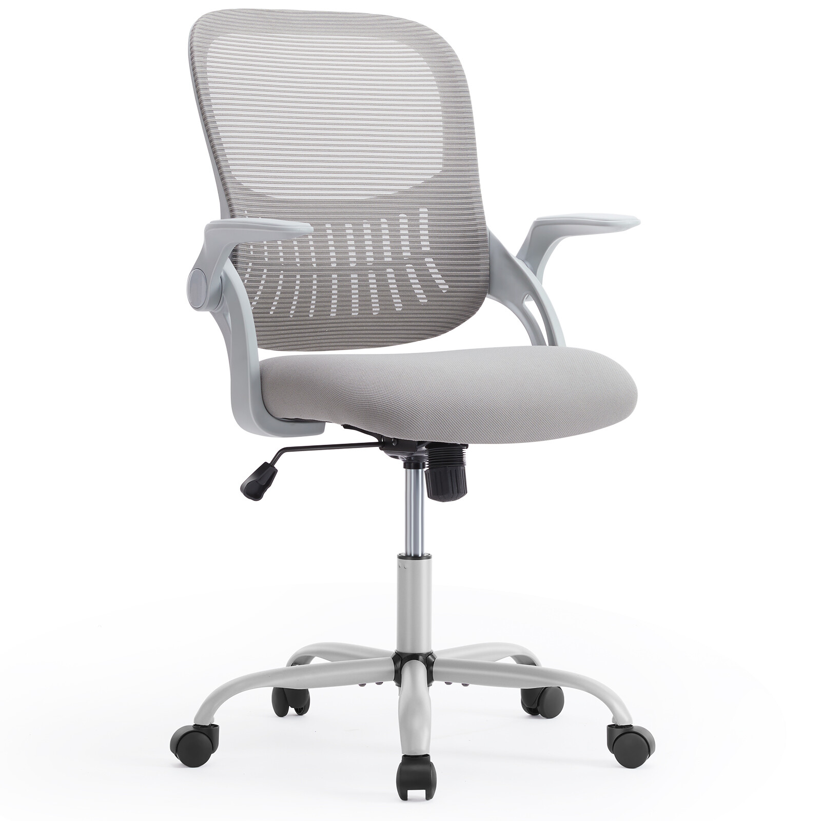 Mesh Office Computer Chair Flip-up Arms Height Adjustable Mid Back Swivel Chairs gallery