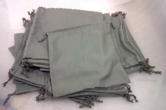 Gray Cotton Cloth Drawstring Bags Bulk Wholesale – Pack of 100 – Size 11″x 11″