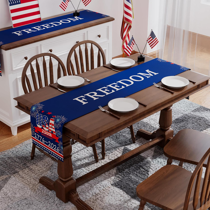 250Th Anniversary USA Table Runner, 4Th of July Table Runner Patriotic 250 Anniv gallery