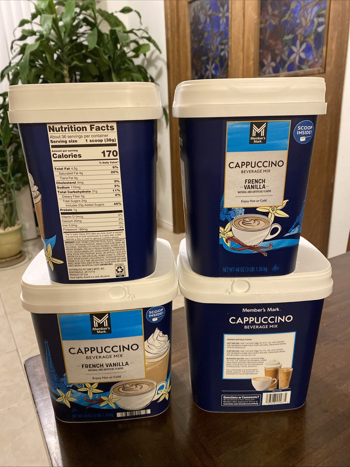 *4 Pack*Member’s Mark French Vanilla Cappuccino Beverage Mix (48 oz.)~BB:12/2026 gallery