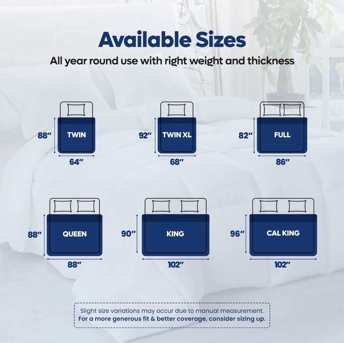 Utopia Bedding Comforters, All Season Duvet Insert, Down Alternative Box... gallery
