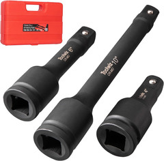 3/4” Drive Impact Extension Bar 4”, 6”, 10” (3 Piece) Cr-Mo Steel, Expand the Ra