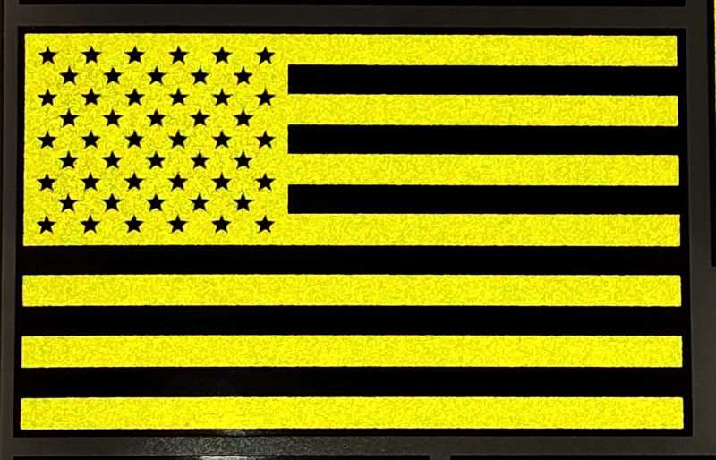 REFLECTIVE Fluorescent AMERICAN FLAG Car DECAL fire helmet EMS Multiple Sizes gallery