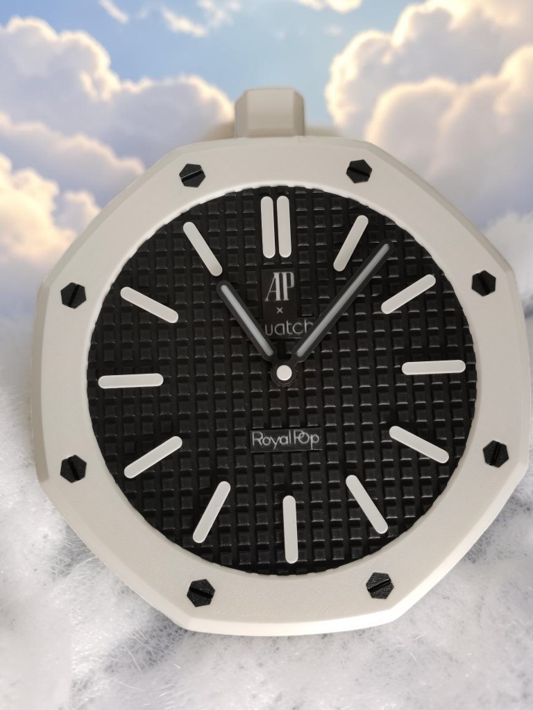 Luxury Octagonal Desk Clock Blue Dial Quartz Analog 3D Printed Handmade USA Gift gallery
