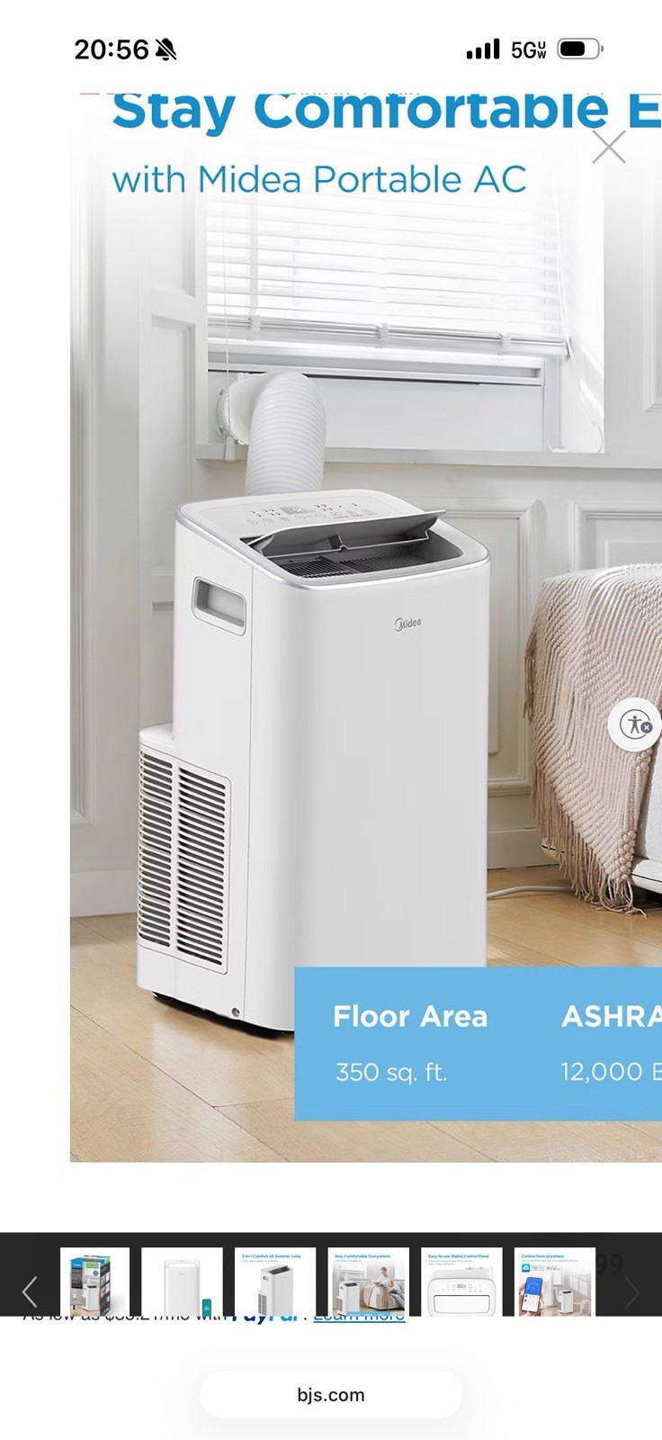 Aire acondicionado portátil Midea SmartCool de 8000 BTU, gallery