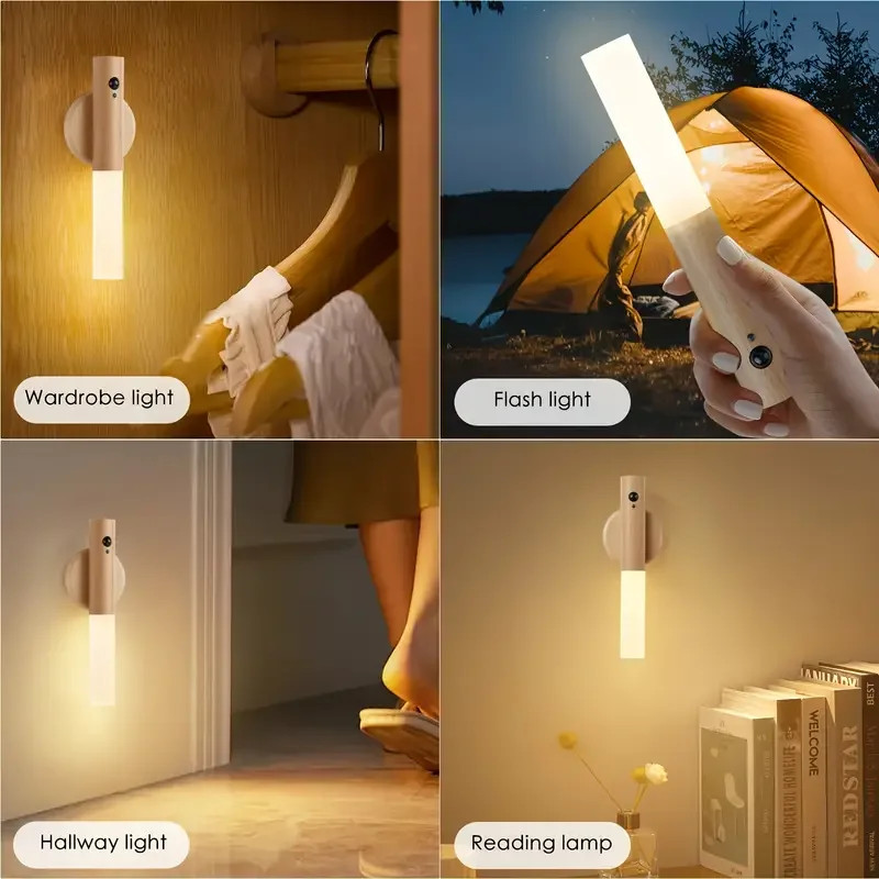Veilleuse LED Murale Rechargeable Détecteur Mouvement Magnétique Portable gallery