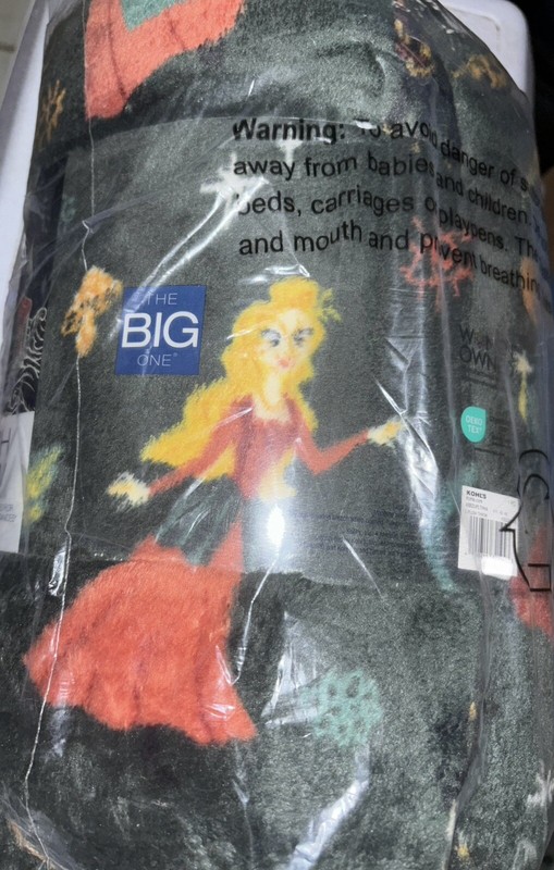 Disney Hocus Pocus Sanderson Sisters 60"x72" Plush Throw Blanket Halloween Green gallery