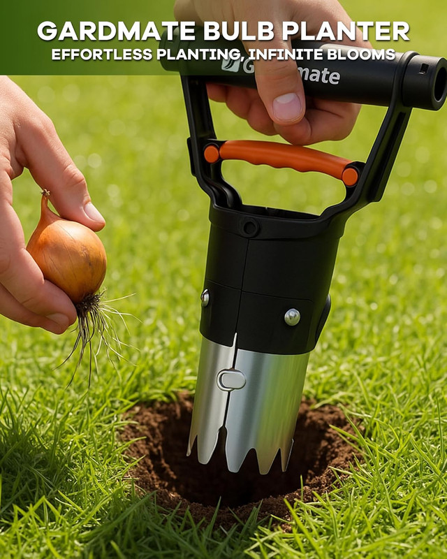 Bulb Planter Tool - One-Touch Automatic Bulb Planter for Bulbs, Seeds & Seedling gallery
