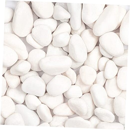 11lbs White Natural River Rocks, Polished Pebbles for 11 Pounds Snow White gallery
