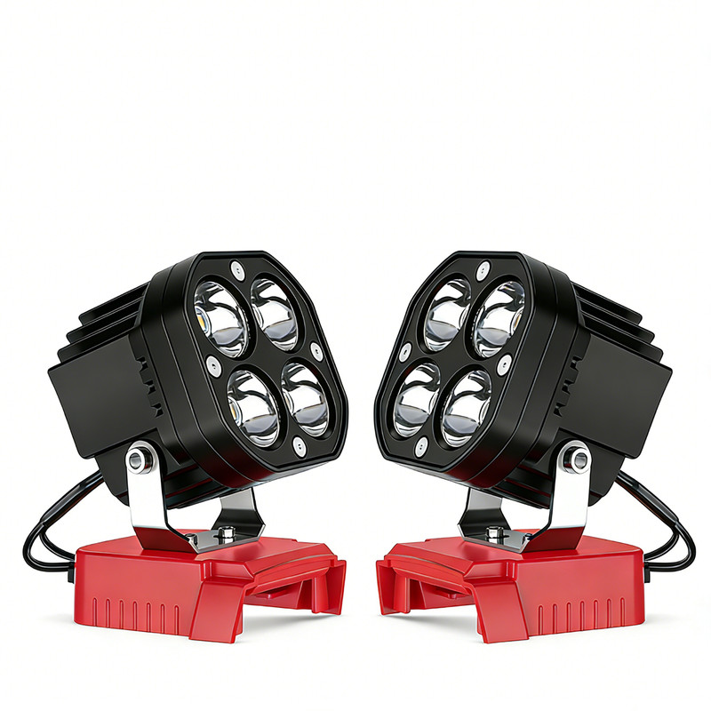 40W 6000LM High Lumen Flashlight 2 Pack , Compatible with Milwaukee 18V Battery gallery