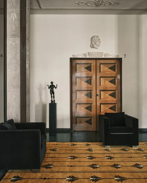 Nordic Knots Grace Flora Amber Wool Rug Hand-Tufted Modern Area Carpet gallery