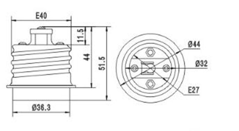 5-pack Light Bulb Socket Adapter Mogul Base E39 to Medium E26 Screw Reducer A194 gallery