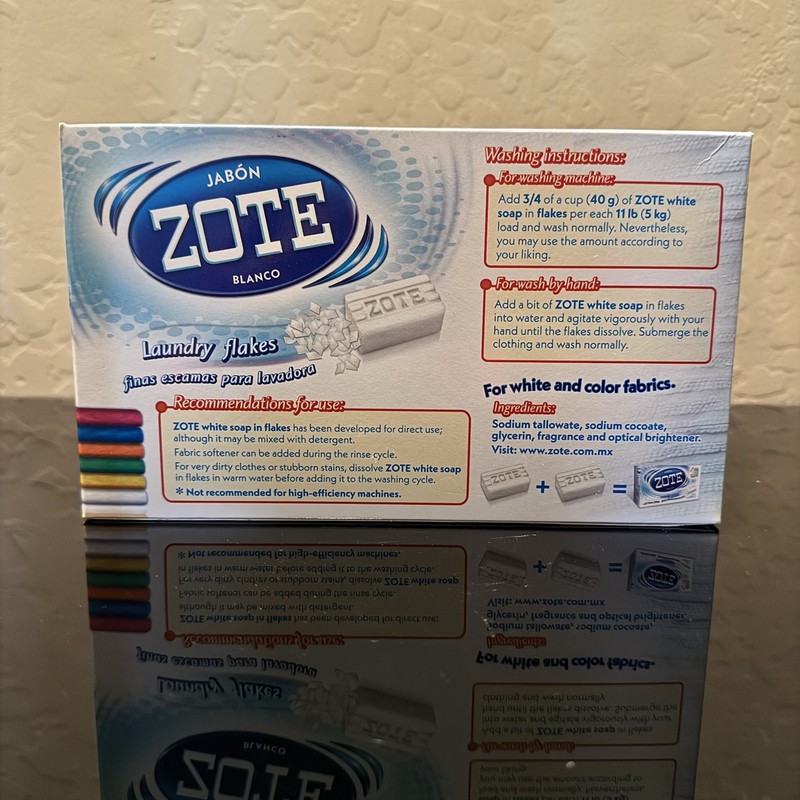 Zote Laundry Bundle: 17.6oz Flakes + 5 Large Bars (4 White, 1 Pink) gallery