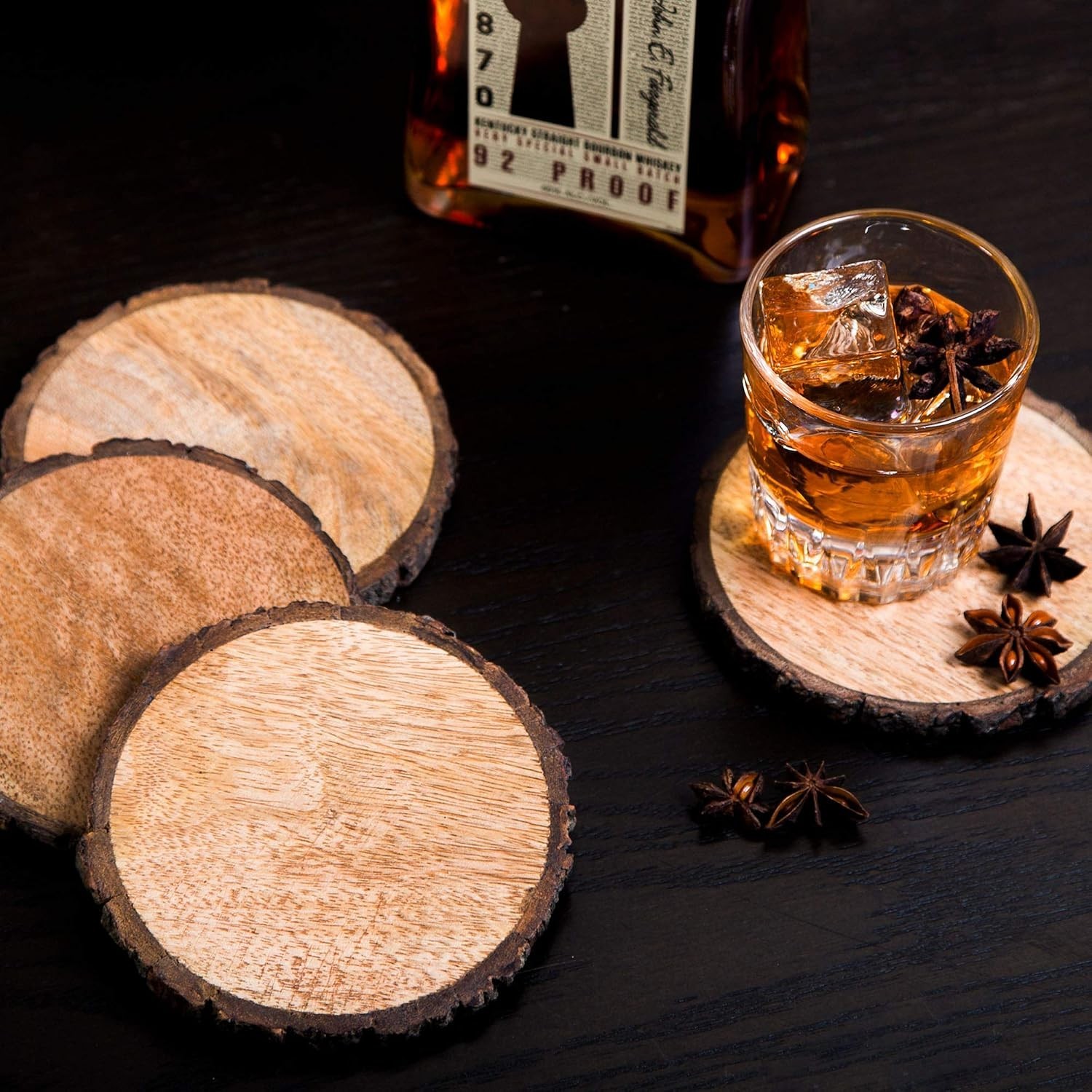 High-Quality Round Wooden Coasters - Perfect for Stylish Surface Protection gallery