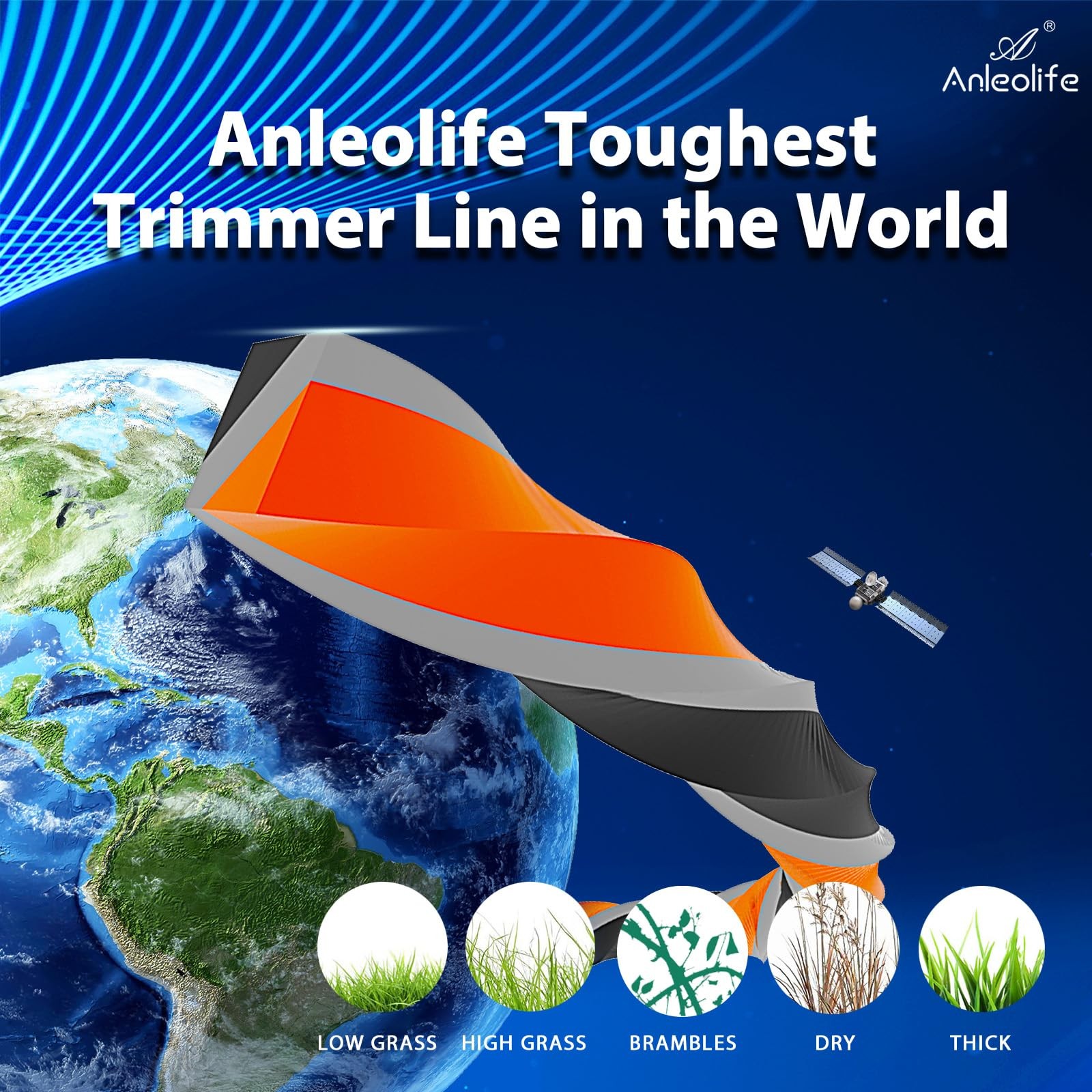 Trimmer Line 3lb .105 846ft Diamond Twisted ZT3 Pro Heavy Duty ANLEOLIFE 3-Pound gallery