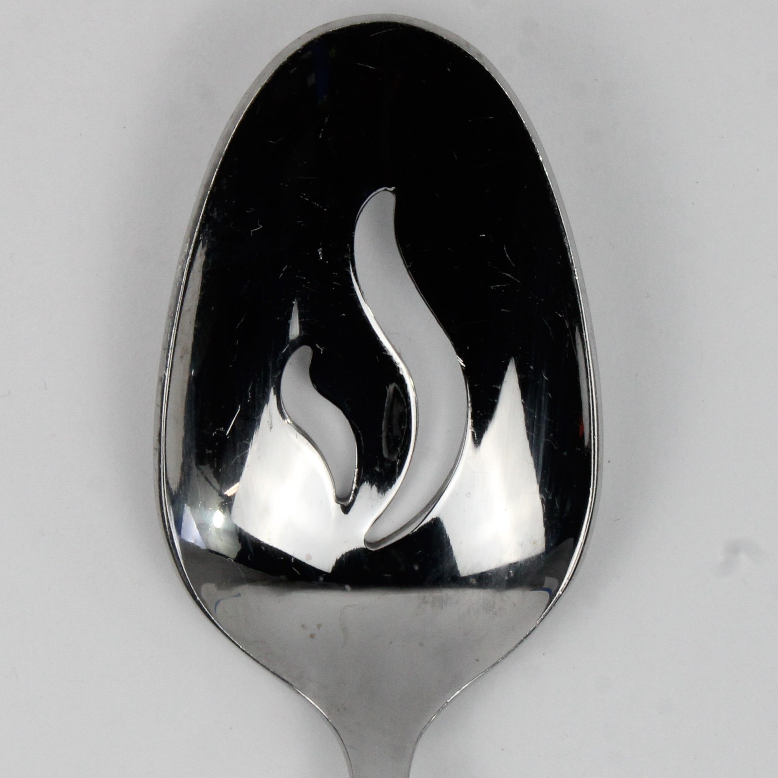 Oneida Silver Purity Pattern Pierced Serving Spoon 18/0 Stainless 8.25 Inches gallery