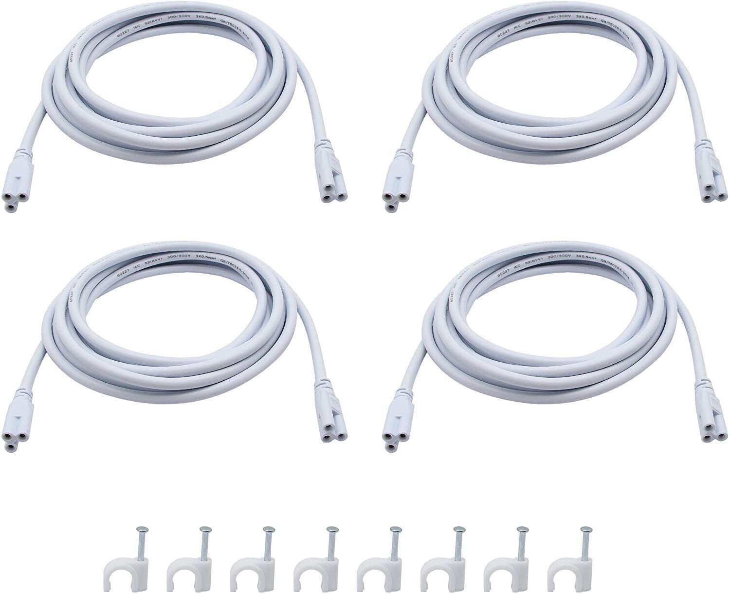 4-24 Pack 3FT 4FT Connector Cable Extension Cords 3-Pin LED Tube Light Fixture gallery