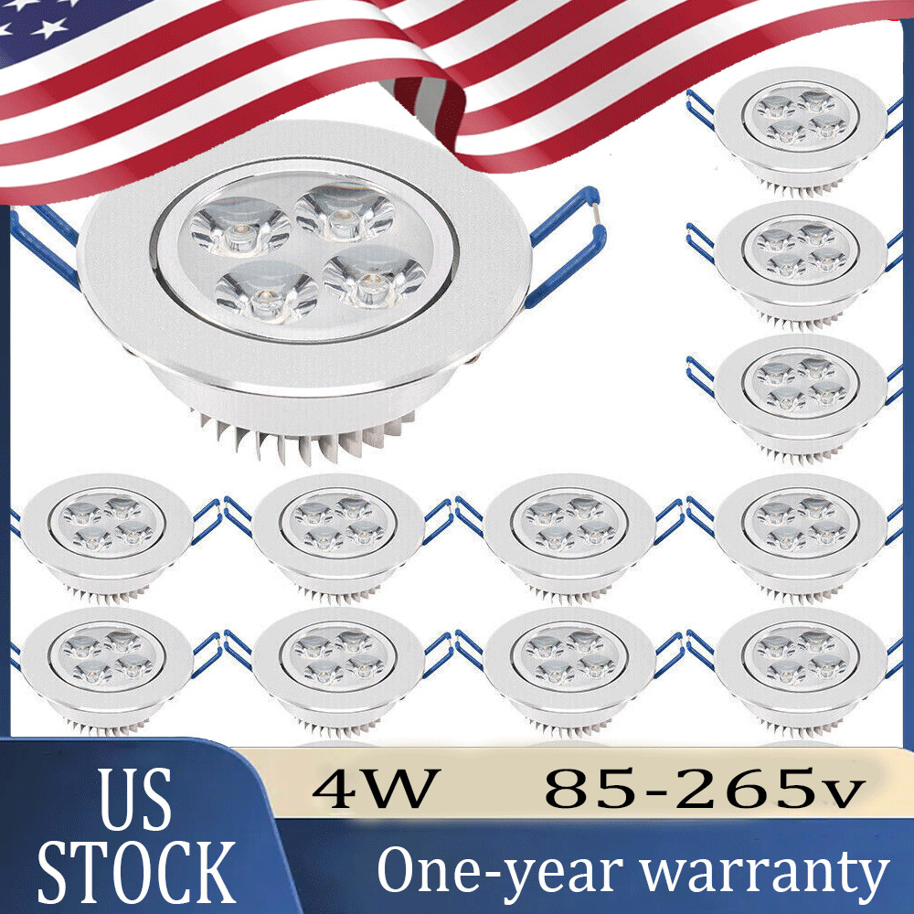 10/20/40PC 4W Spotlight Downlight LED Recessed Ceiling Panel Light Lamp 85V-265V gallery