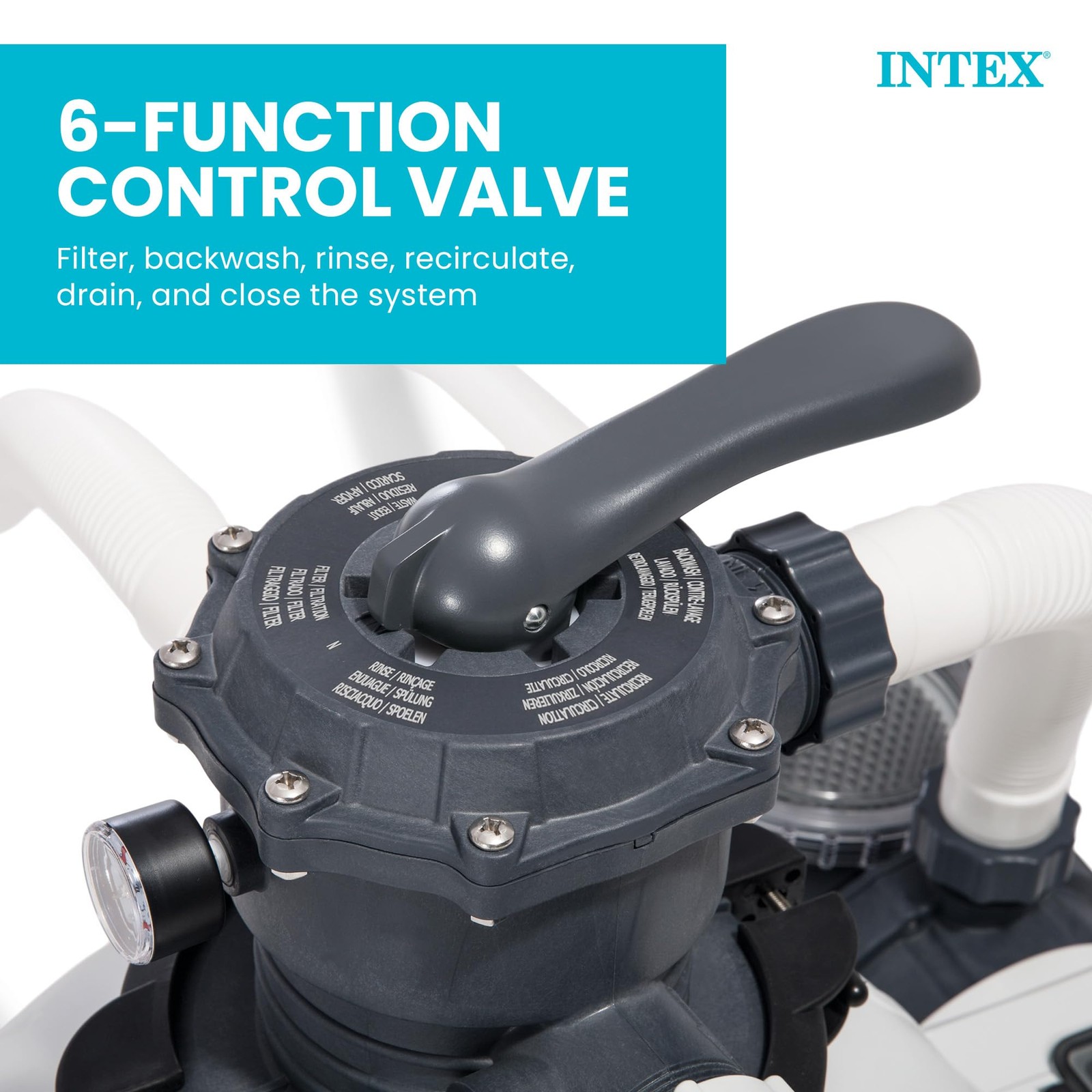 Pump 2800 GPH Sand Filter Automatic Timer Gray Intex 26647EG Pool Krystal Clear gallery