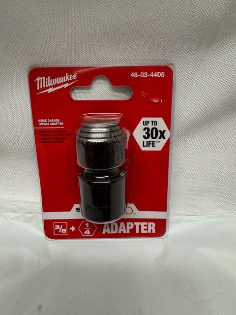 Milwaukee Quick Change impact Adapter 48-03-4405 Shockwave 1/4" Hex Sq 3/8" gallery