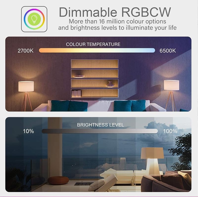 Zigbee E12 Smart RGBCW Candle Bulb 5W Compatible with Alexa, App and Voice Co... gallery