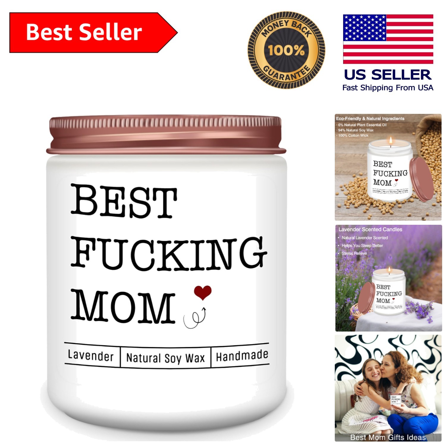 Best Mom Novelty Lavender Candle - Perfect Gift for All Special Occasions gallery