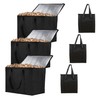 Wood Pellet Storage Containers, 3Pack 20LBs Black Wood Pellet Storage Contain... gallery