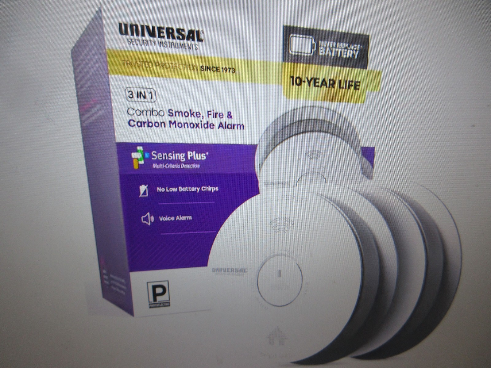 USI 10-Year Battery Combination Smoke and Carbon Monoxide Detector 2PK gallery