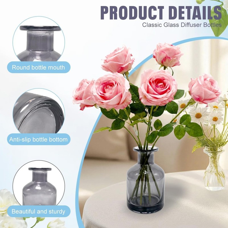 1PCS 150ml/5oz Empty Refillable Glass Diffuser Bottles Aromatherapy Jar gallery