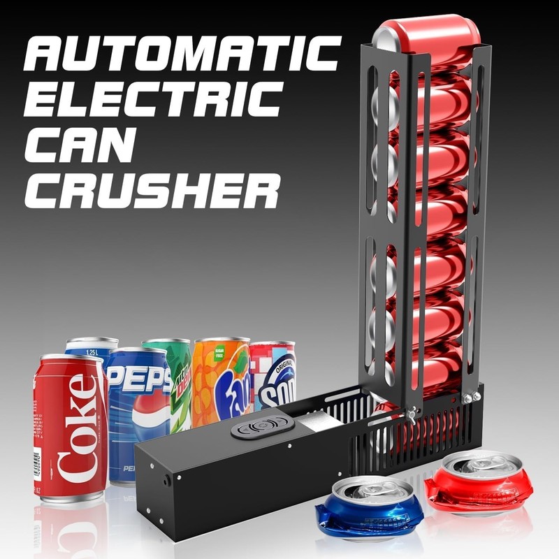 Electric Can Crusher, Automatic Can Crushers for Recycling 8Oz 12Oz & 16Oz Cans, gallery