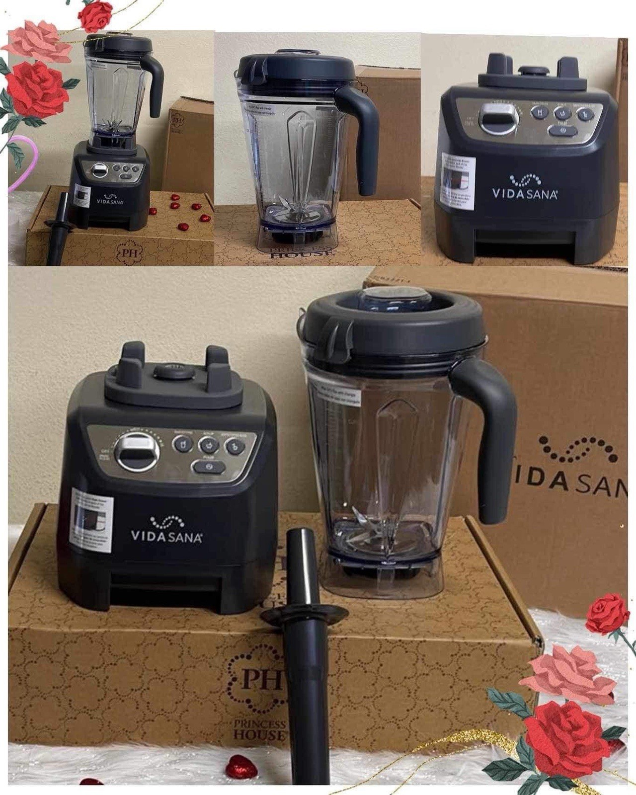 NEW PRINCESS HOUSE VIDA SANA BLACK BLENDER HIGH POWER LICUADORA 4571 gallery