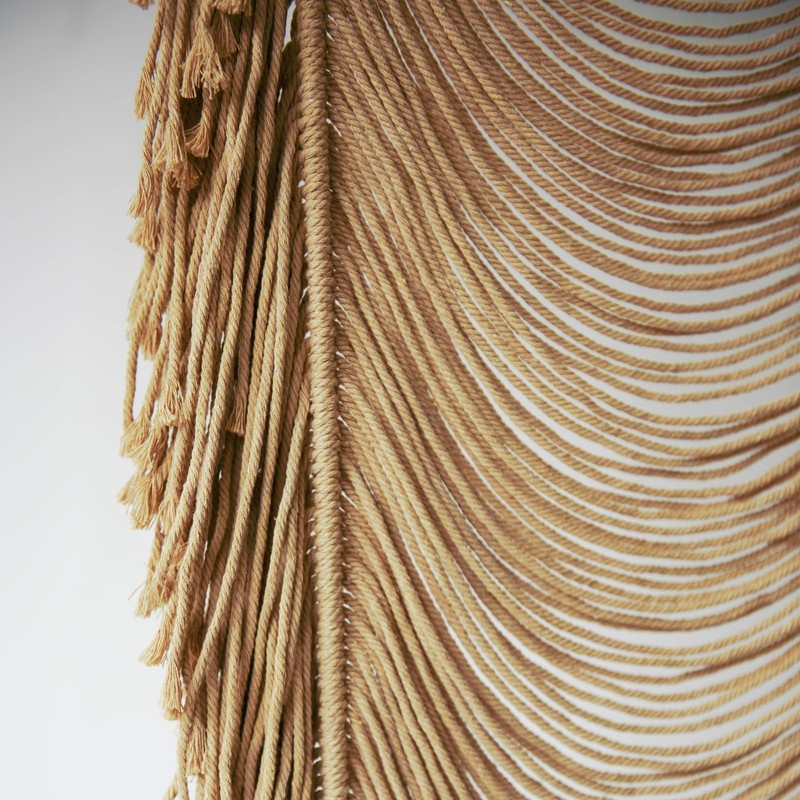 Macrame curtain boho doorway window wall decor fiber yarn art handwoven hanging gallery