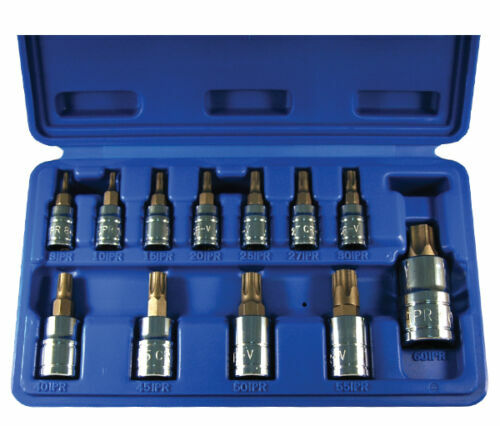 12pc 5-Point Star Plus S2 Steel Bit Socket Set w/ Case gallery