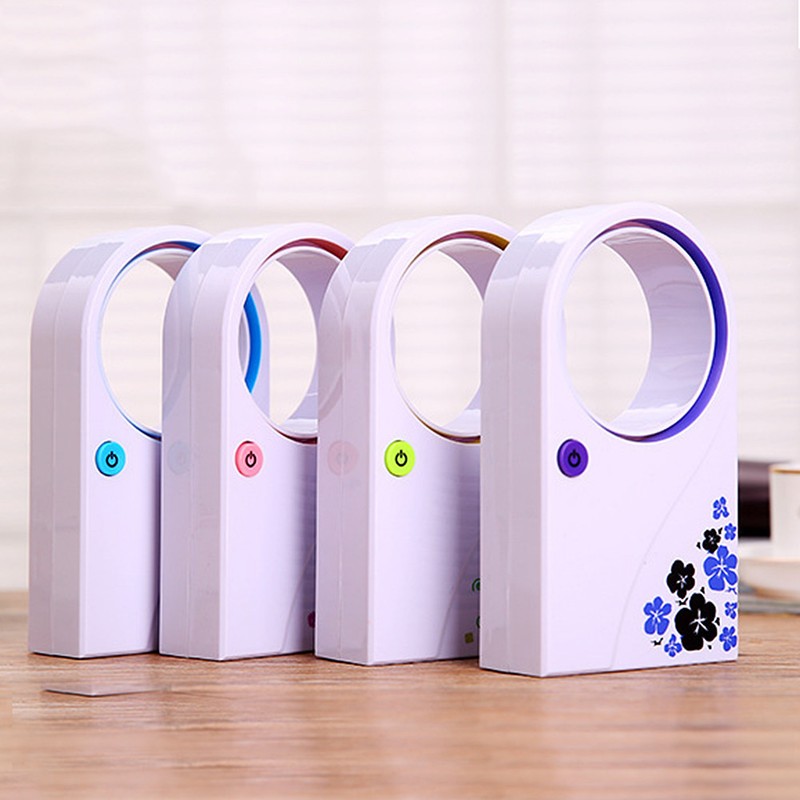 Mini Portable Bladeless USB Desktop Handheld Air Conditioner Cooler Cooling Fan gallery