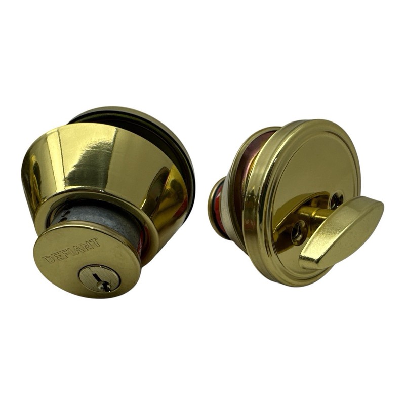 Defiant Brandywine 2 Deadbolt 2 Keyed Entry Knob Brass 1008974358 (OB) gallery