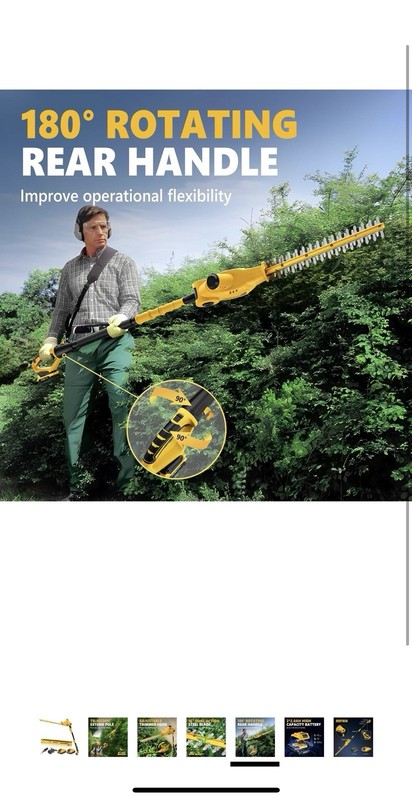 20V MAX Pole Hedge Trimmer,Telescoping Pole Hedge Trimmer,with 2 Packs 2.0Ah ... gallery