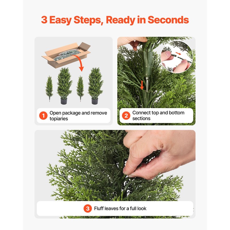 Uimoso 48-Inch Artificial Cedar Tree for Outdoor and Indoor Decoration gallery