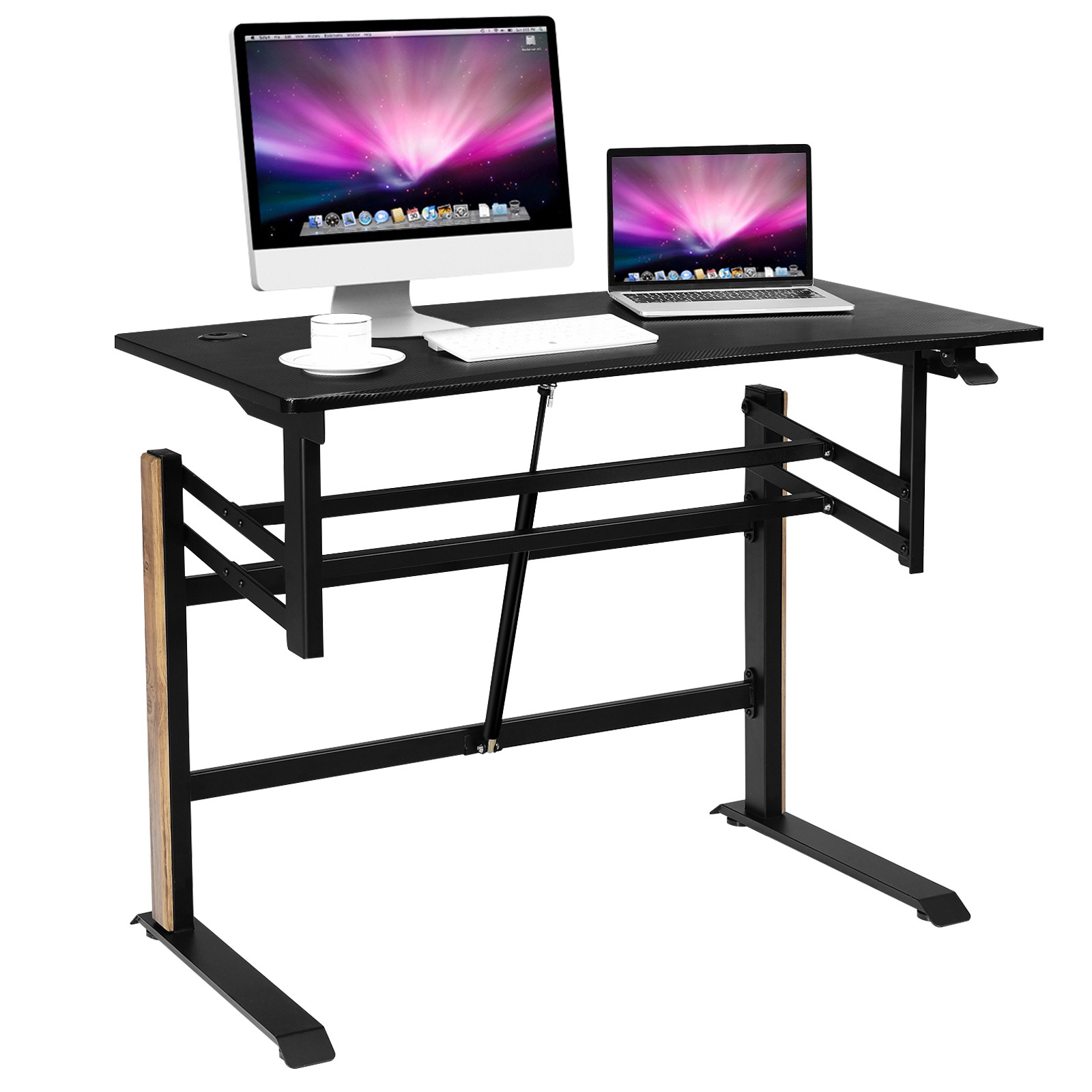 Pneumatic Height Adjustable Standing Desk Sit to Stand Computer Desk Workstaion gallery