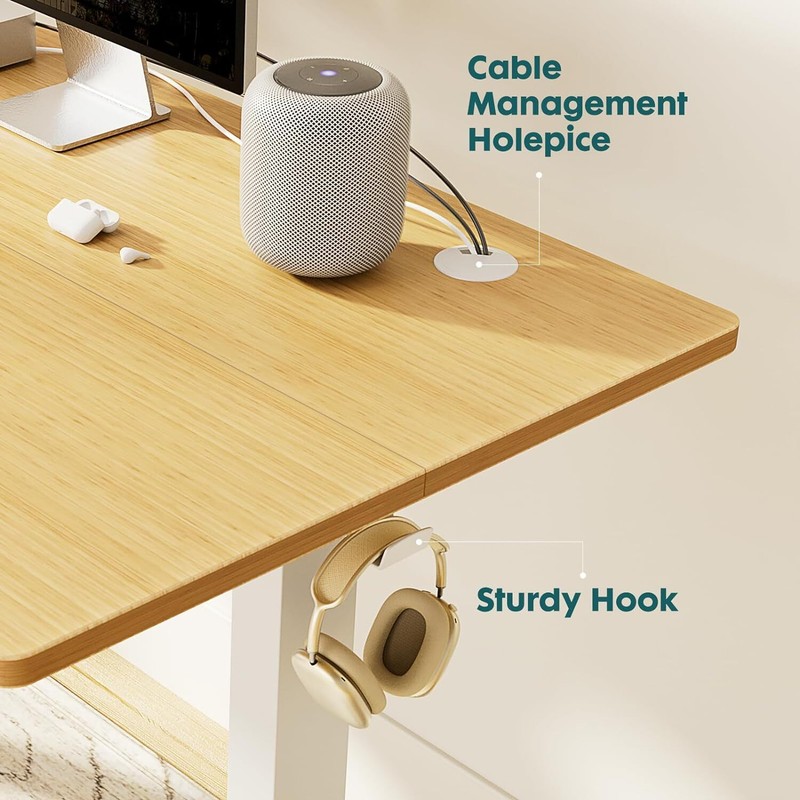 40" Electric Standing Desk Height Adjustable Desk Home Office Computer Table gallery