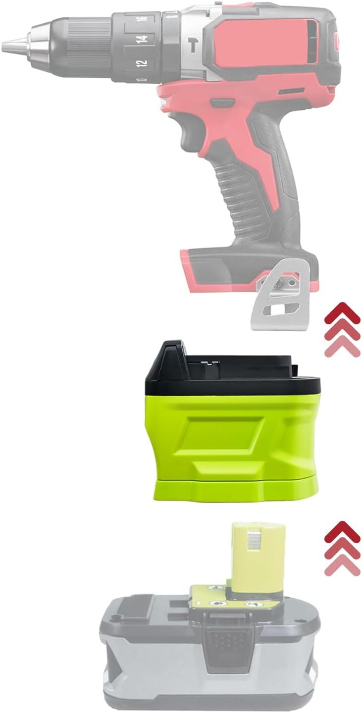 Battery Adapter for Ryobi 18V Battery to for Milwaukee 18V Power Tool RYB18ML gallery