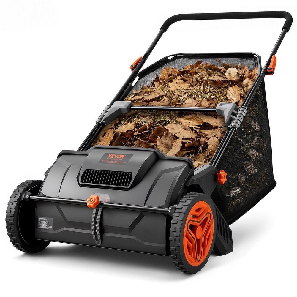 VEVOR 21 in. Tow Behind Lawn Sweeper w/ Wheels, 3.5 Cu. Ft. Collector gallery
