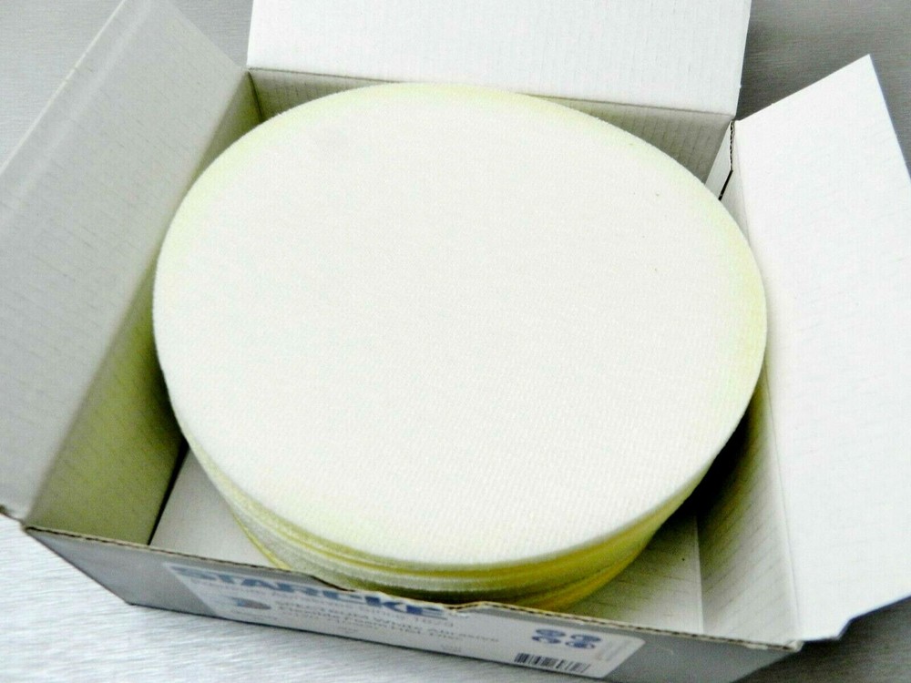 STARCKE Flexible Foam Hook & Loop 6” Grip Discs 500 Grit White 10-Pack Germany