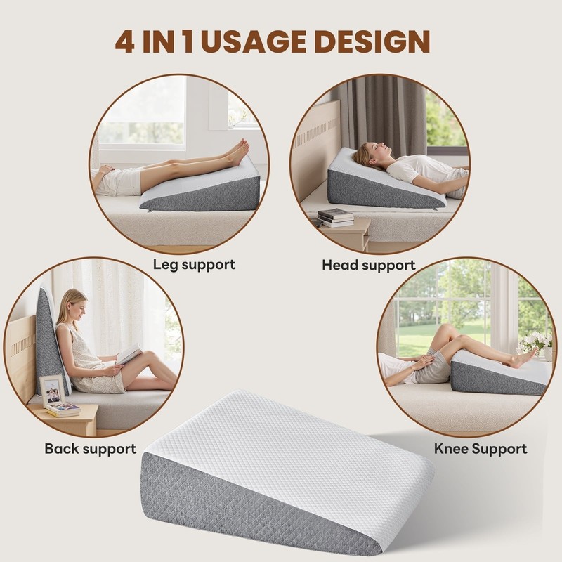 Wedge Pillow, Memory Foam Bed Wedge for Acid Reflux & Recovery gallery