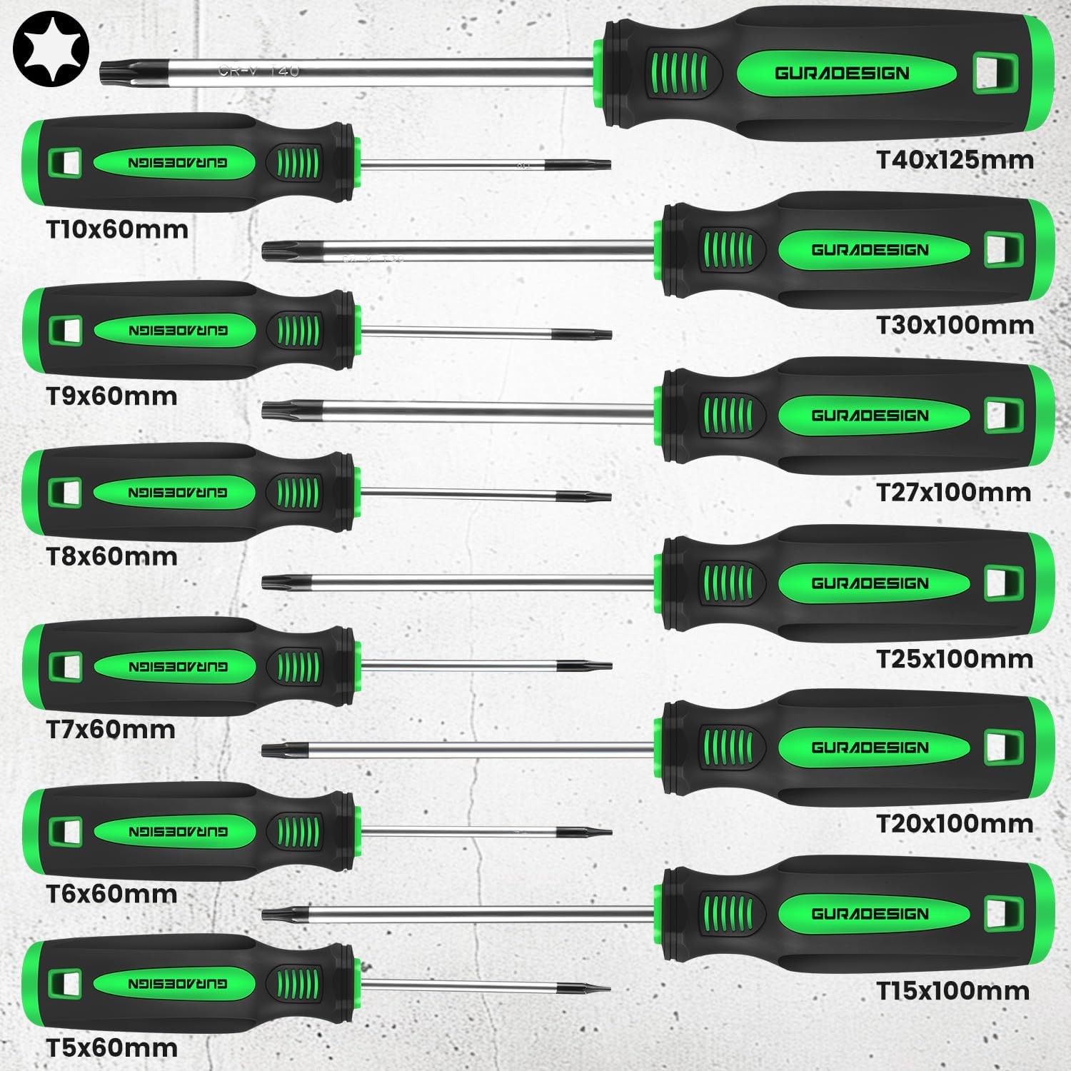13 Pieces Magnetic Torx Screwdriver Set ，T5 -T40 Star Screwdrivers gallery
