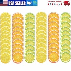 10-30X Artificial Fake Lemon Slice Fruit Simulation Fake Lemon Slices Home Decor