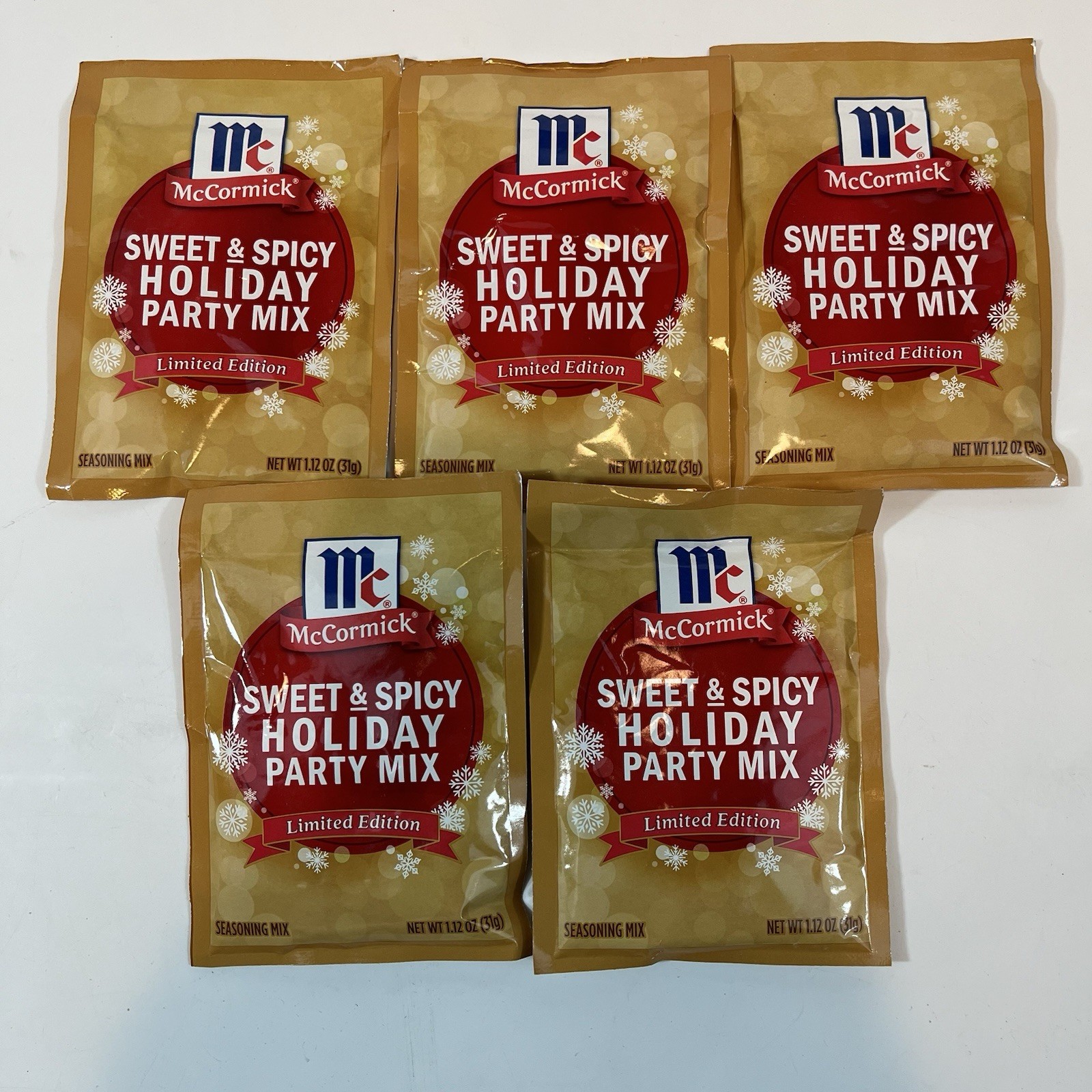 McCormick Sweet & Spicy Holiday Party Seasoning Mix 5 Packs Exp 07/9/2027 gallery