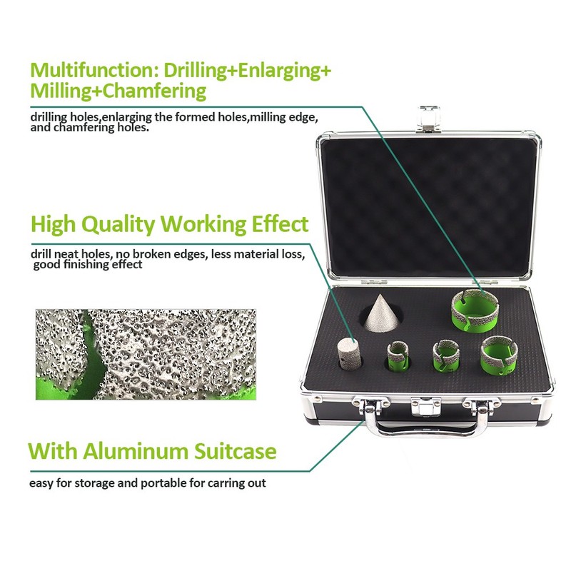 6pcs/Box Diamond Drilling Core Bits Cut Tool for Ceramic Granite Marble Hole Saw gallery