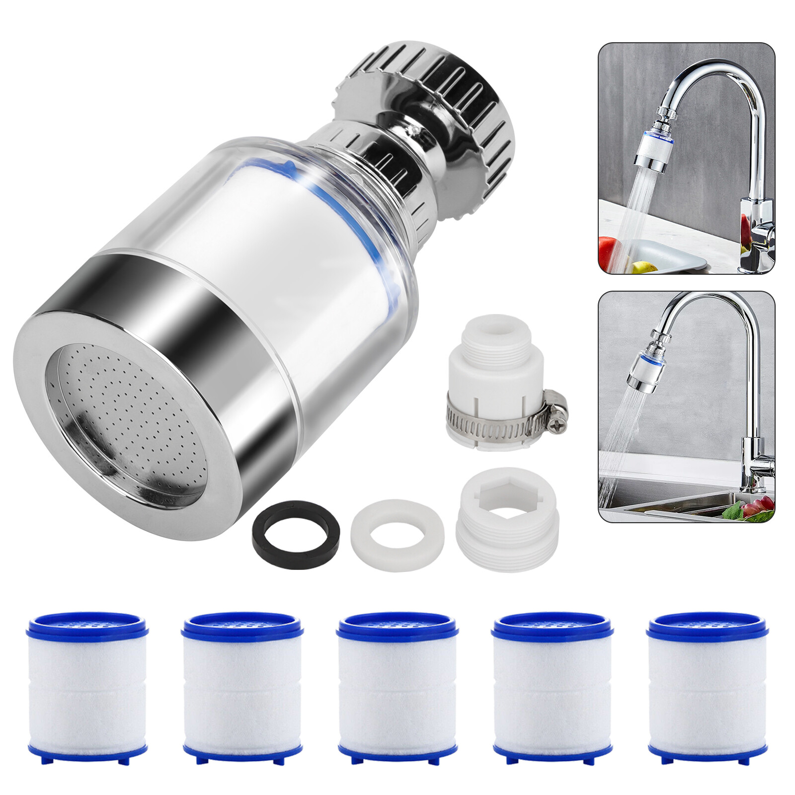 Faucet Water Filter Tap Filtration Kitchen Bathroom Sink Mounted Purifier System gallery