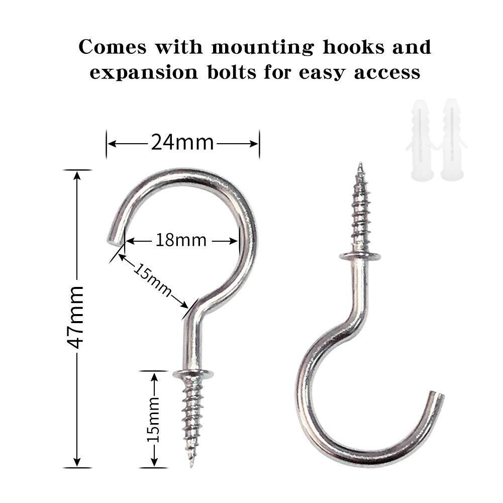 Curtain Ropes, Curtain Handmade Holdbacks with 2 Metal Screw Hooks White 2 Pack gallery